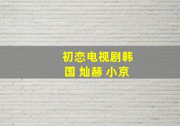 初恋电视剧韩国 灿赫 小京